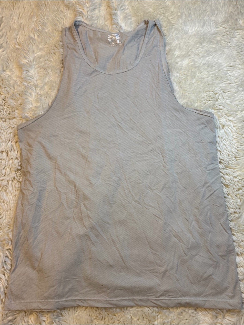 32 cool mens size medium performance tank top gray